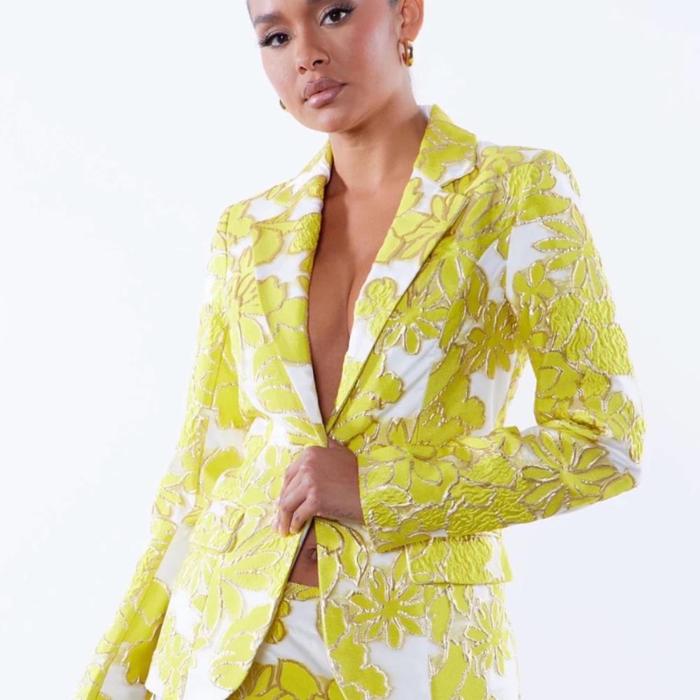 Fashion Nova Poppy Embroidered Blazer